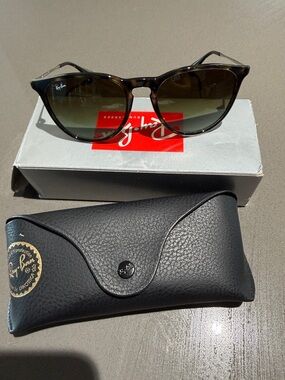 Ray-Ban Tortoiseshell Frame Sunglasses with Brown Gradient Lenses